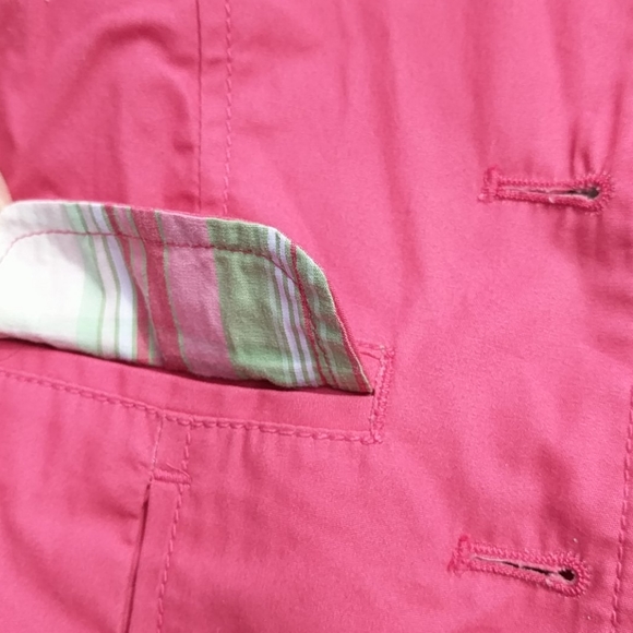 Girls pink spring raincoat with plaid lining - Picture 4 of 6